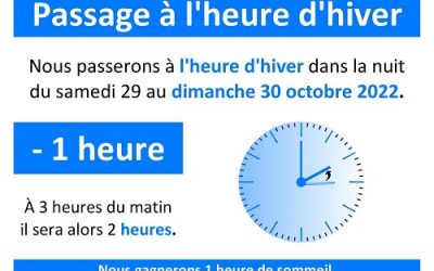 Passage à l&rsquo;heure d&rsquo;hiver
