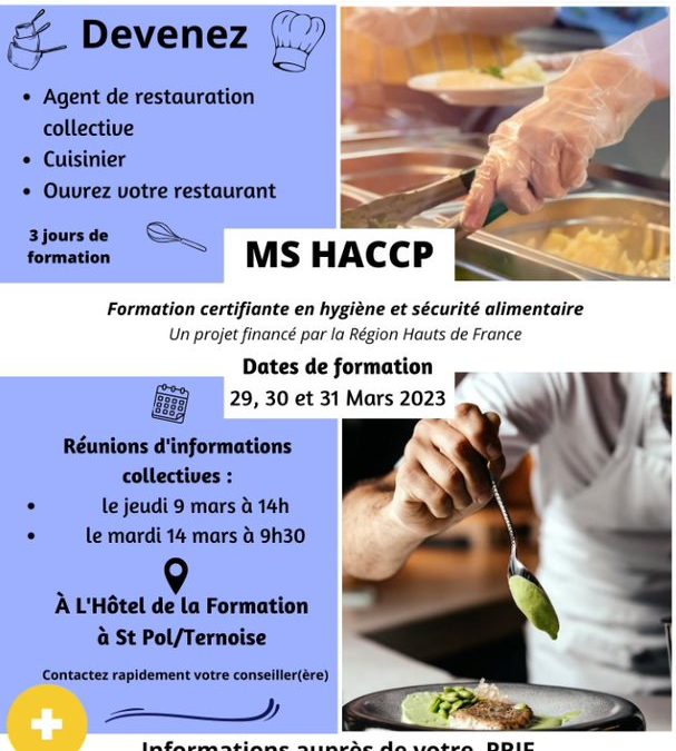 Formation MS HACCP : formation certifiante en hygiène et sécurité alimentaire