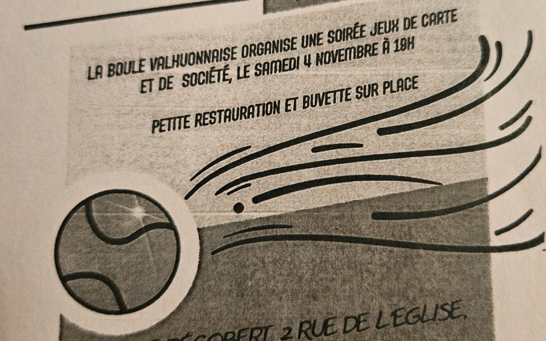Soirée jeux organisée par la Boule Valhuonnaise
