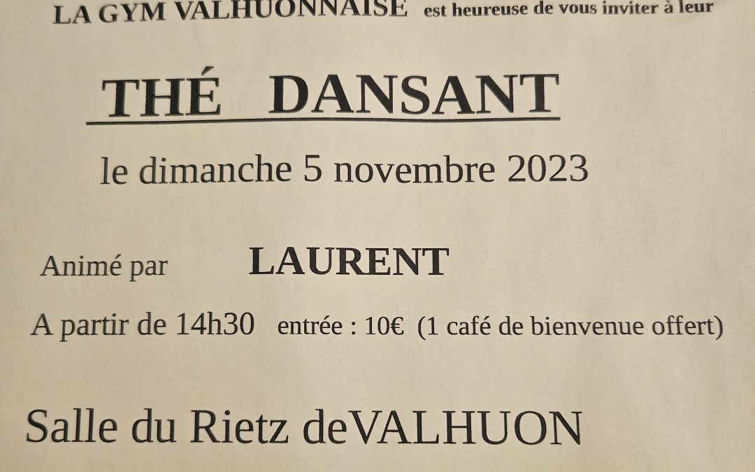 Thé dansant organisé par la Gym Valhuonnaise